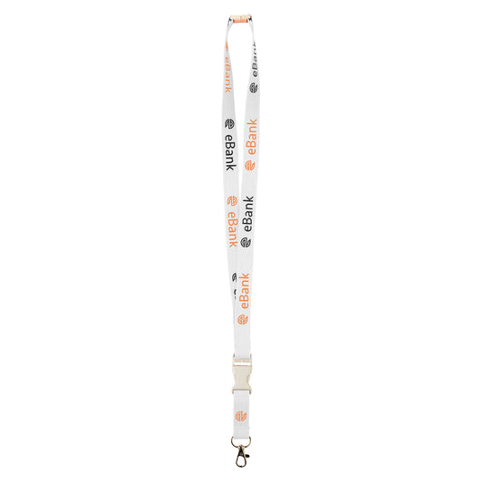 Lanyard promocional con serigrafía Pantone para eventos