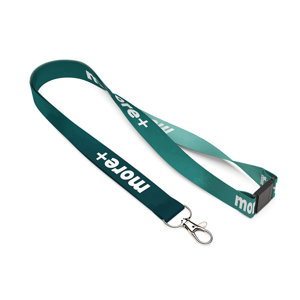 Lanyard de poliéster reciclado de 90 cm personalizado con logotipo