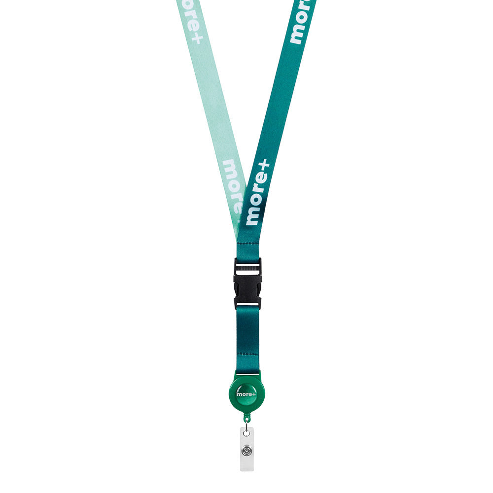 Lanyard de poliéster reciclado de 80+12 cm para credenciales