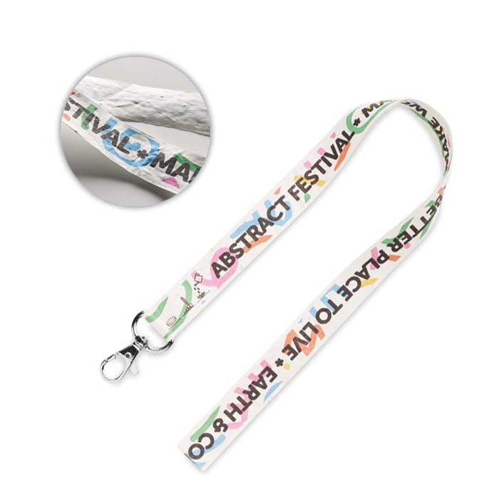 Lanyard de papel con semillas fabricado en Europa personalizado para empresas