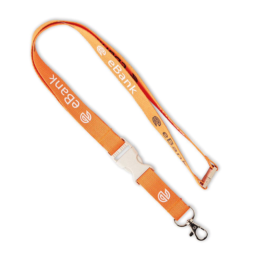 Lanyard de almidón de maíz de 80+12 cm con clip desmontable
