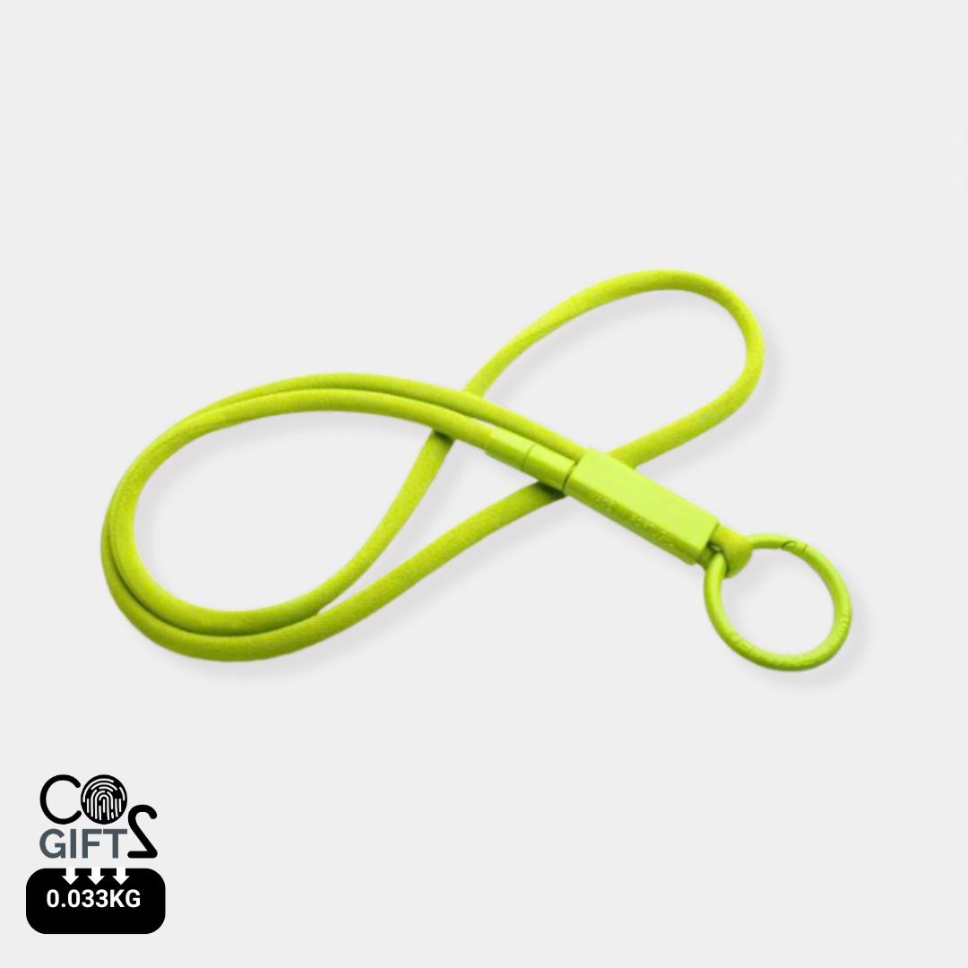 Lanyard lima reciclado Portugal bajo impacto ambiental congresos sostenibles