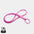 Lanyard rosa reciclado con huella carbono calculada 0,033 kg CO2e acreditaciones sostenibles
