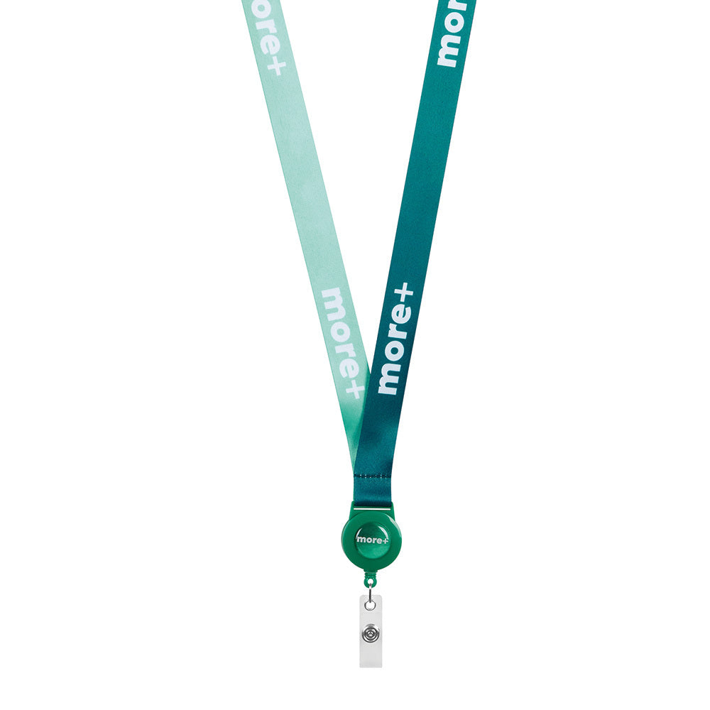 Lanyard de poliéster reciclado con carrete de ABS para tarjetas