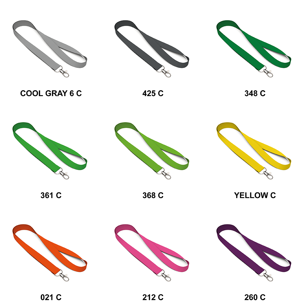 Lanyard de poliéster reciclado con colores corporativos Pantone