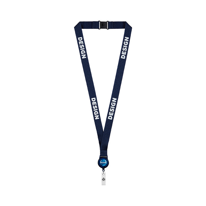 Lanyard RPET con carrete y serigrafía Pantone para empresas