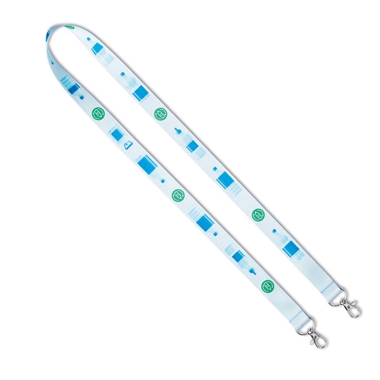 Lanyard RPET sublimado con dos clips personalizado para empresas