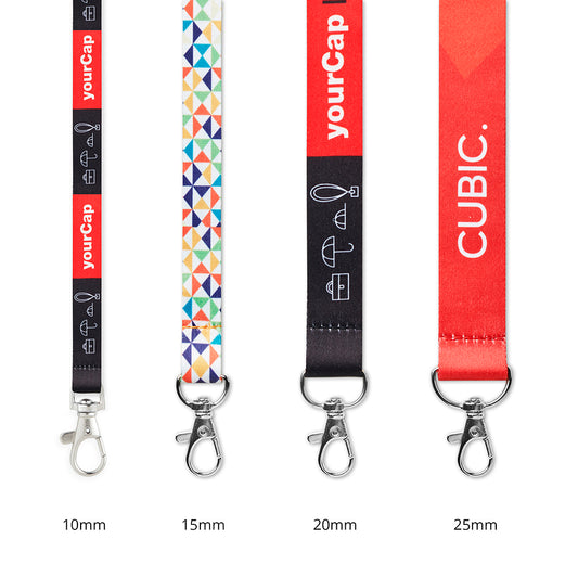 Lanyard promocional RPET con impresión fotográfica para eventos