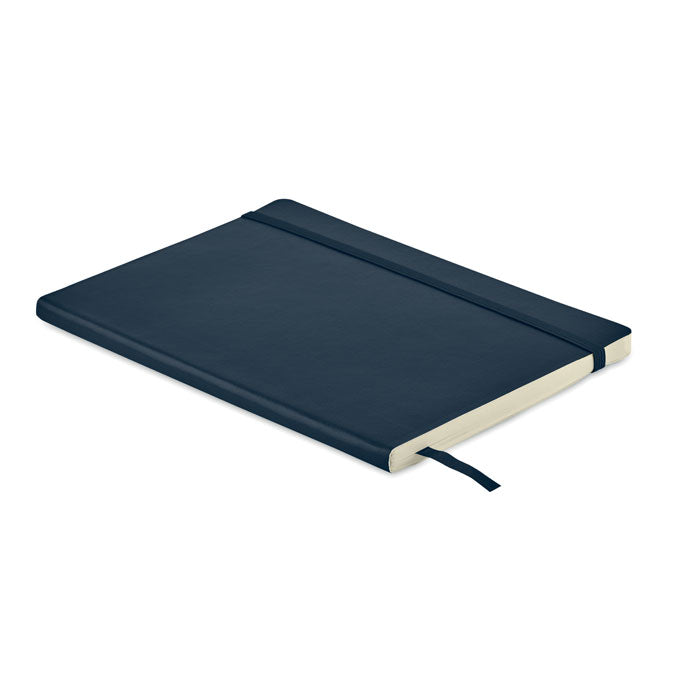 Libreta Breta azul marino reciclada personalizada con logo