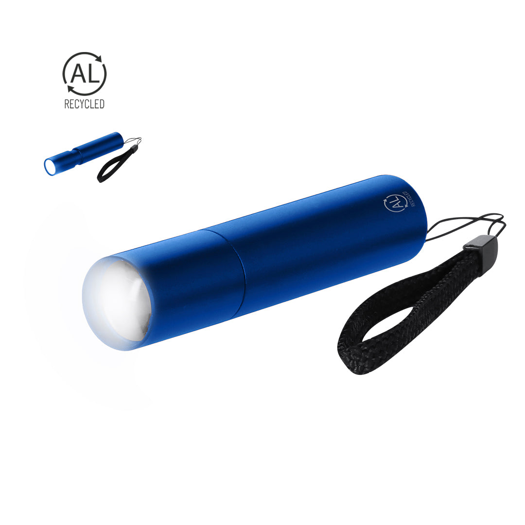 Linterna sostenible Tortol de aluminio reciclado personalizada para empresas