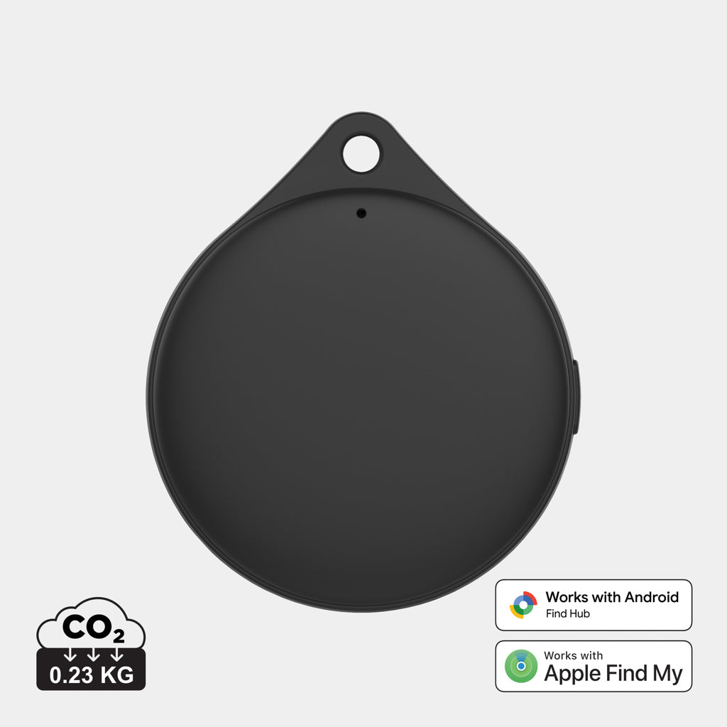 Localizador de objetos Findpop fabricado en ABS reciclado compatible con Apple y Android