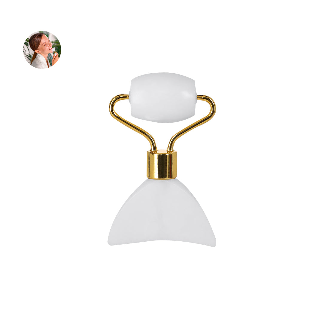 Rodillo facial de jade blanco personalizado para empresas