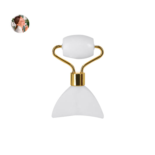 Rodillo facial de jade blanco personalizado para empresas