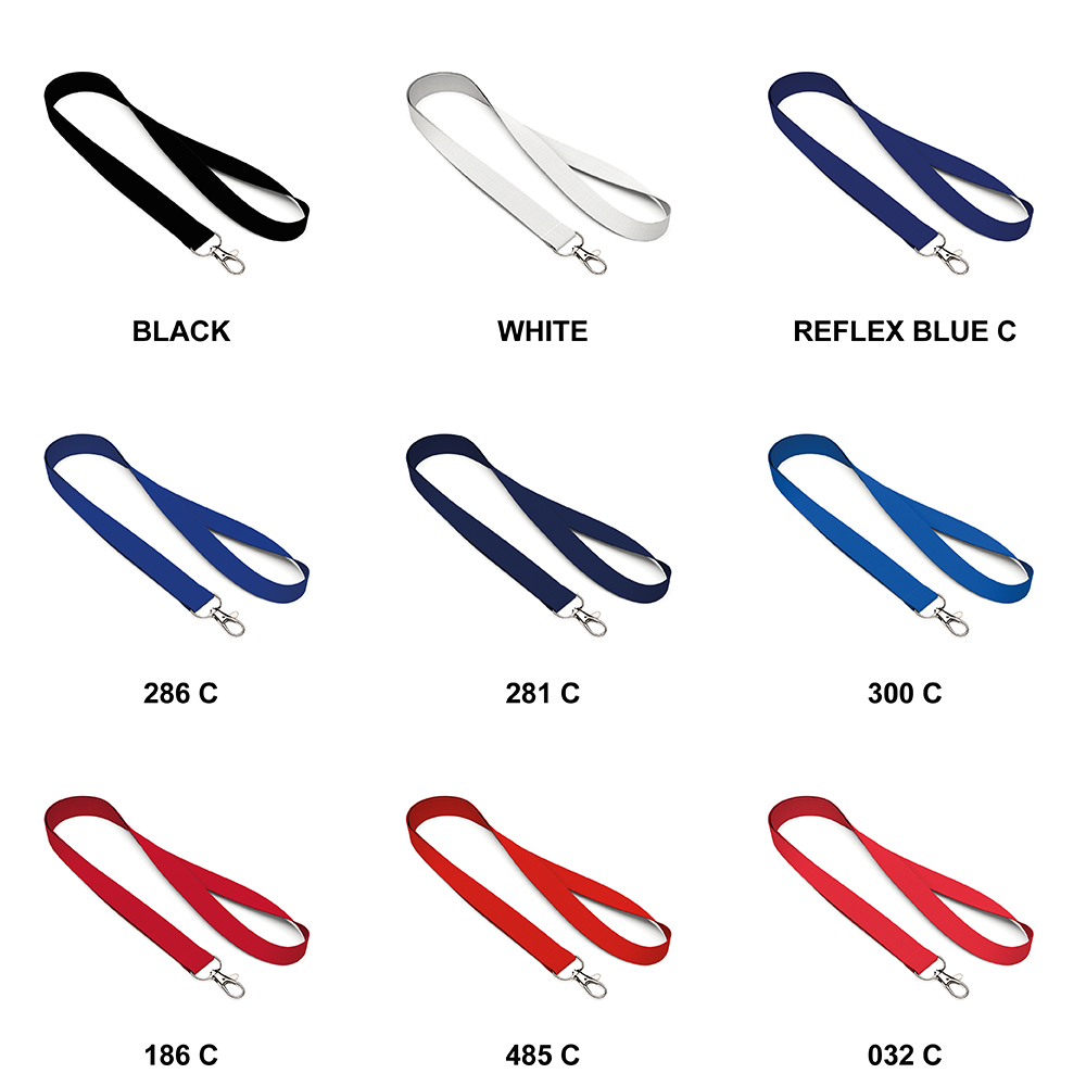 Lanyard corporativo RPET con mosquetón metálico