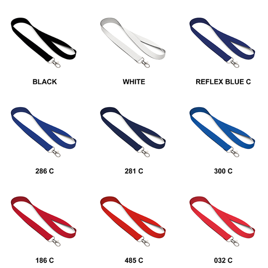 Lanyard corporativo RPET con mosquetón metálico