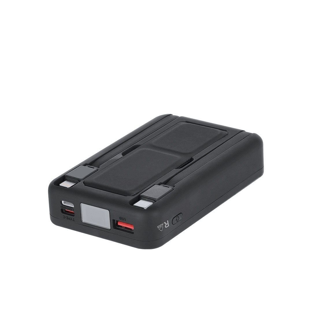 Merchandising para empresas con power bank tecnológica y soporte vertical