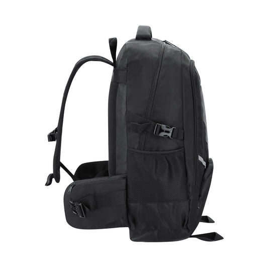 Mochila corporativa con cintas reflectantes, espalda acolchada y cierre en pecho