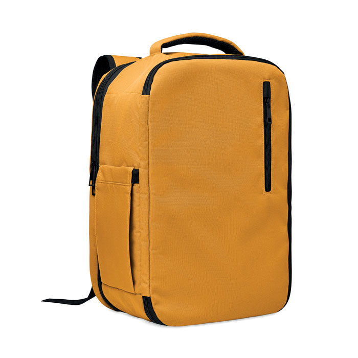 Mochila Flysafe ocre reciclada para merchandising para empresas
