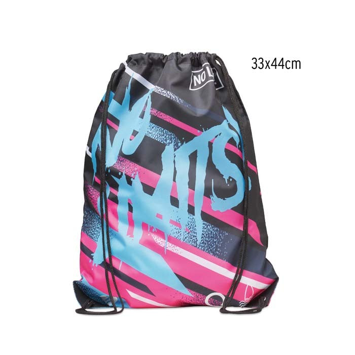 Mochila RPET con diseño fotográfico a todo color en la parte delantera