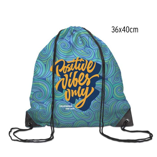 Mochila RPET personalizada a todo color en la parte trasera