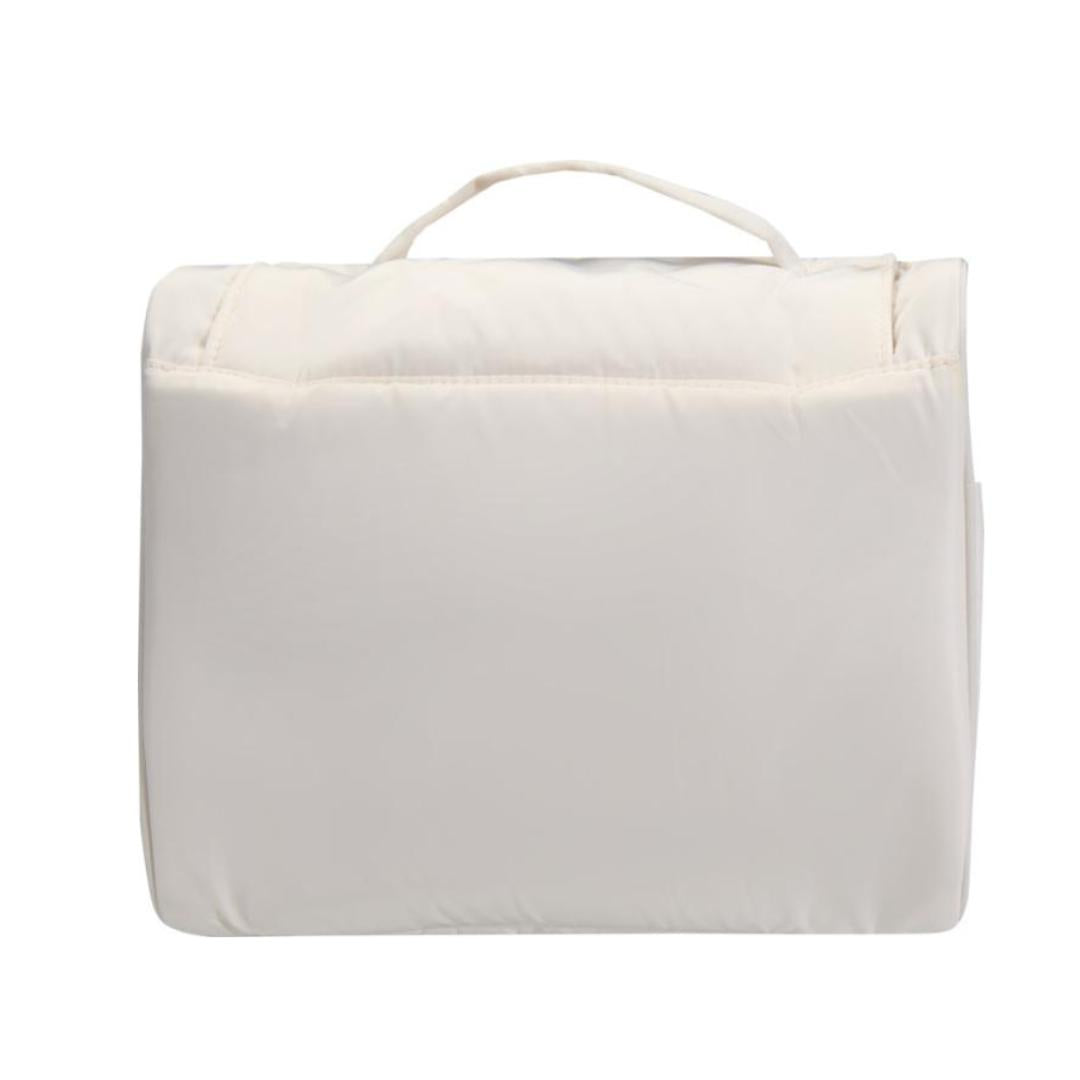 Detalle asa acolchada neceser reciclado certificado GRS transporte comodo merchandising sostenible