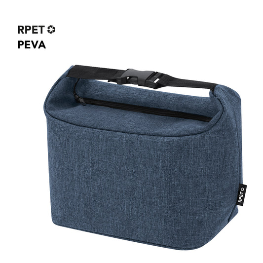 Nevera térmica portátil fabricada en RPET reciclado personalizable con logo de empresa ideal para regalos promocionales sostenibles