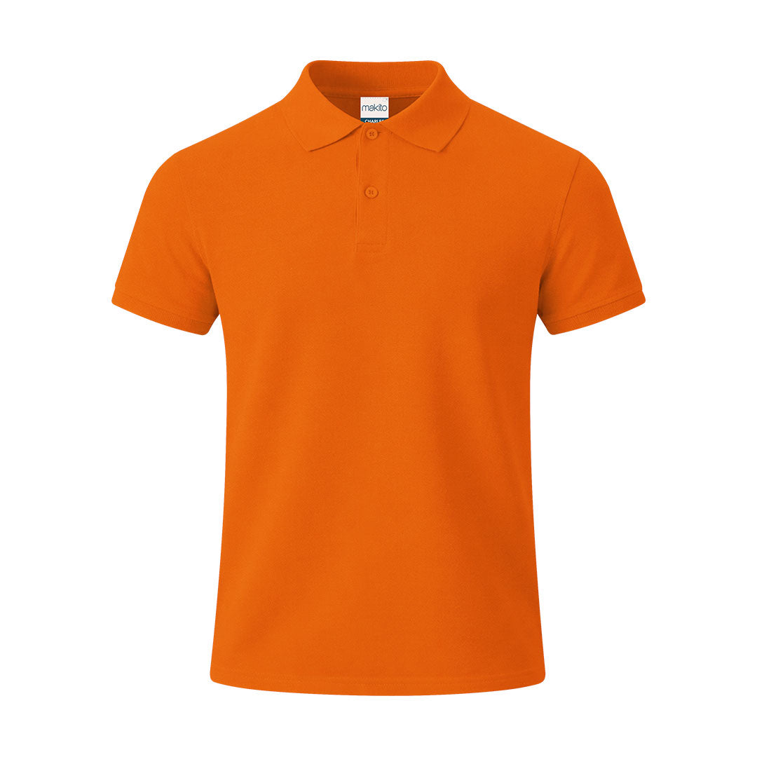 Polo Charles naranja personalizado para campañas de branding