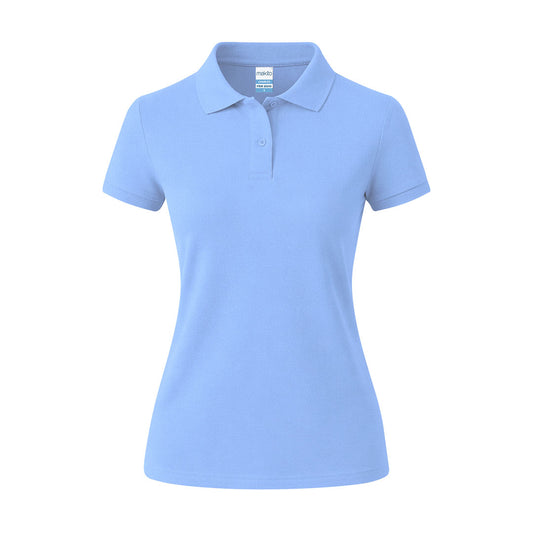 Polo mujer Charles azul claro para merchandising para empresas