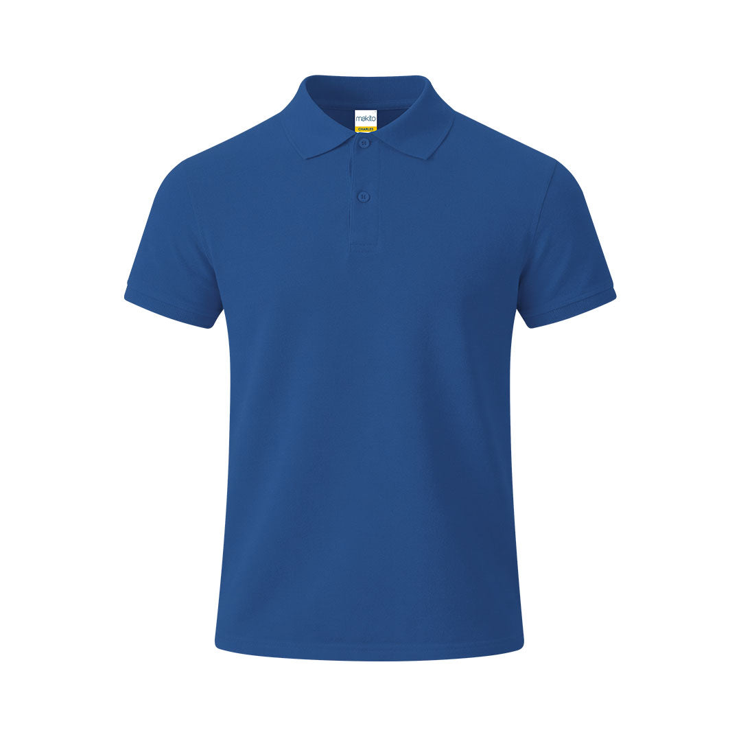 Polo niño Charles azul para merchandising para empresas