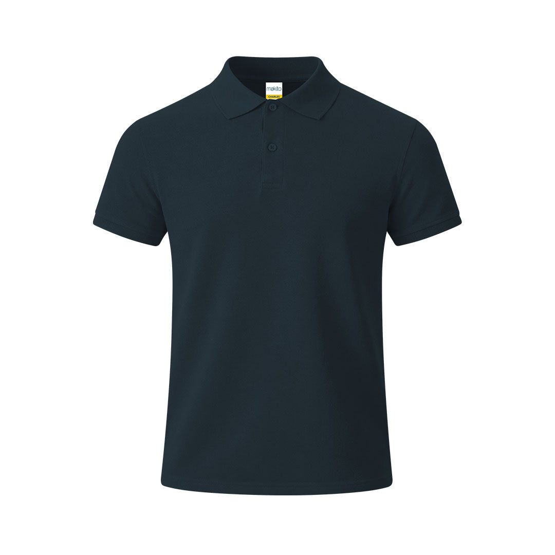 Polo niño Charles marino personalizado con logo para colegios y campañas