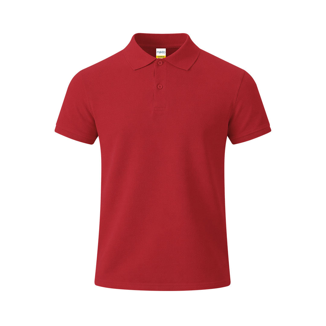 Polo niño Charles rojo para eventos, uniformidad y branding infantil
