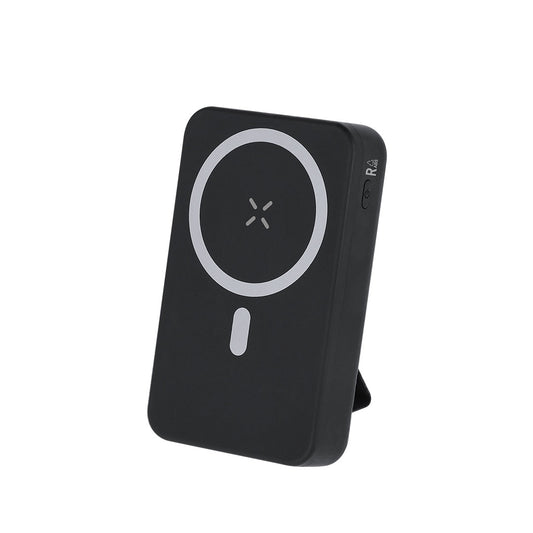 Power Bank corporativa con fijación magnética Magsafe y soporte para móvil