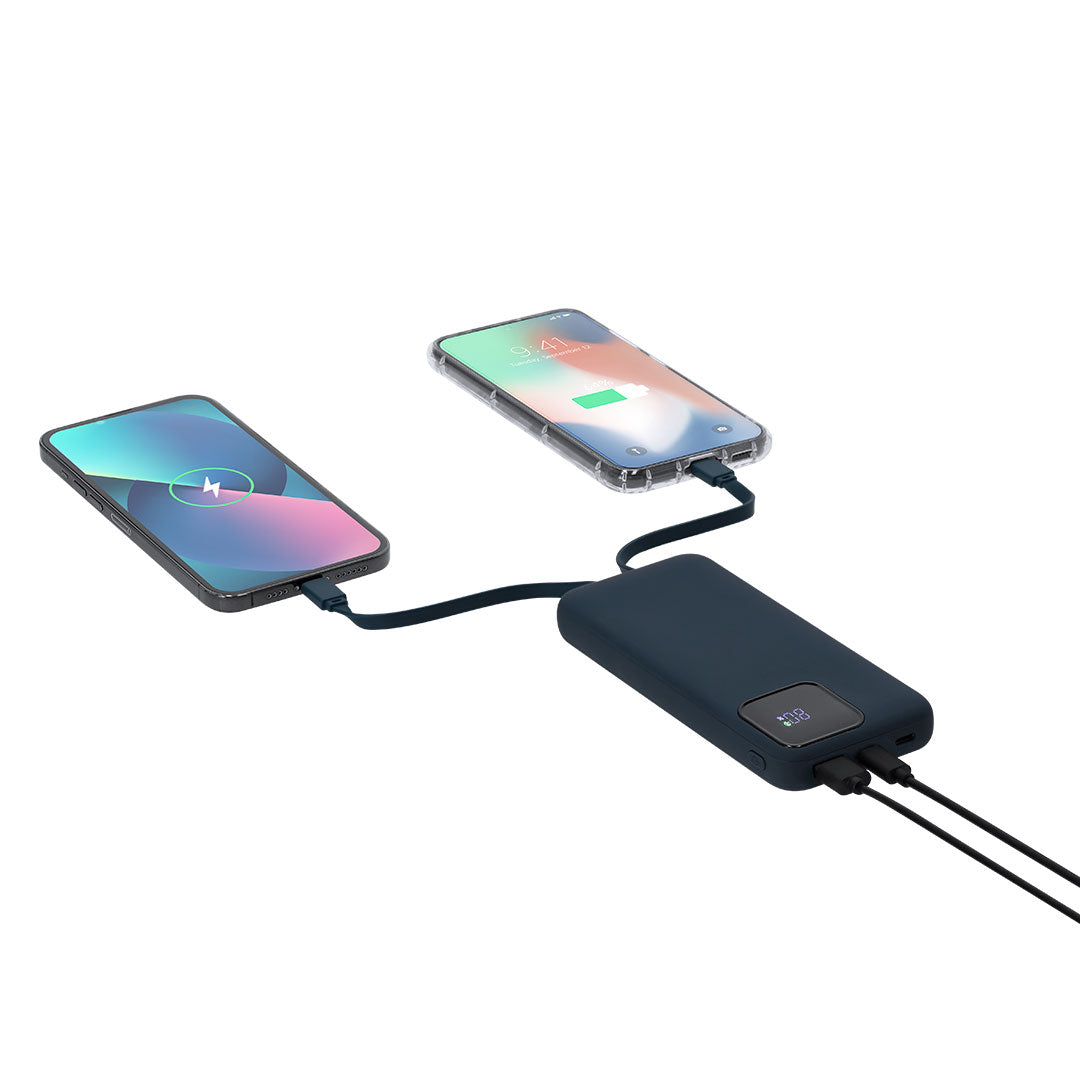 Power Bank corporativa con carga simultánea para dos dispositivos