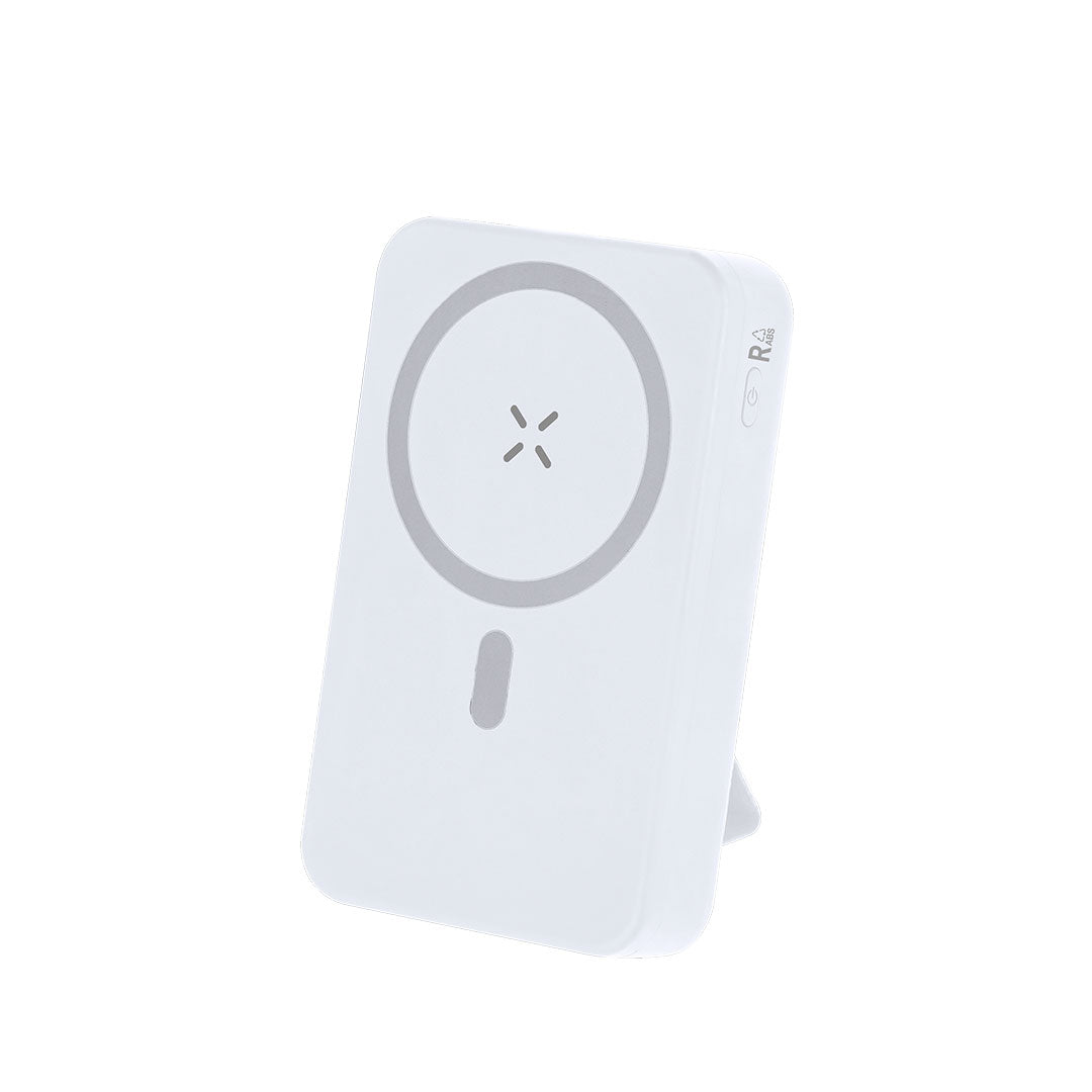 Regalo promocional sostenible con batería externa de carga inalámbrica 15W
