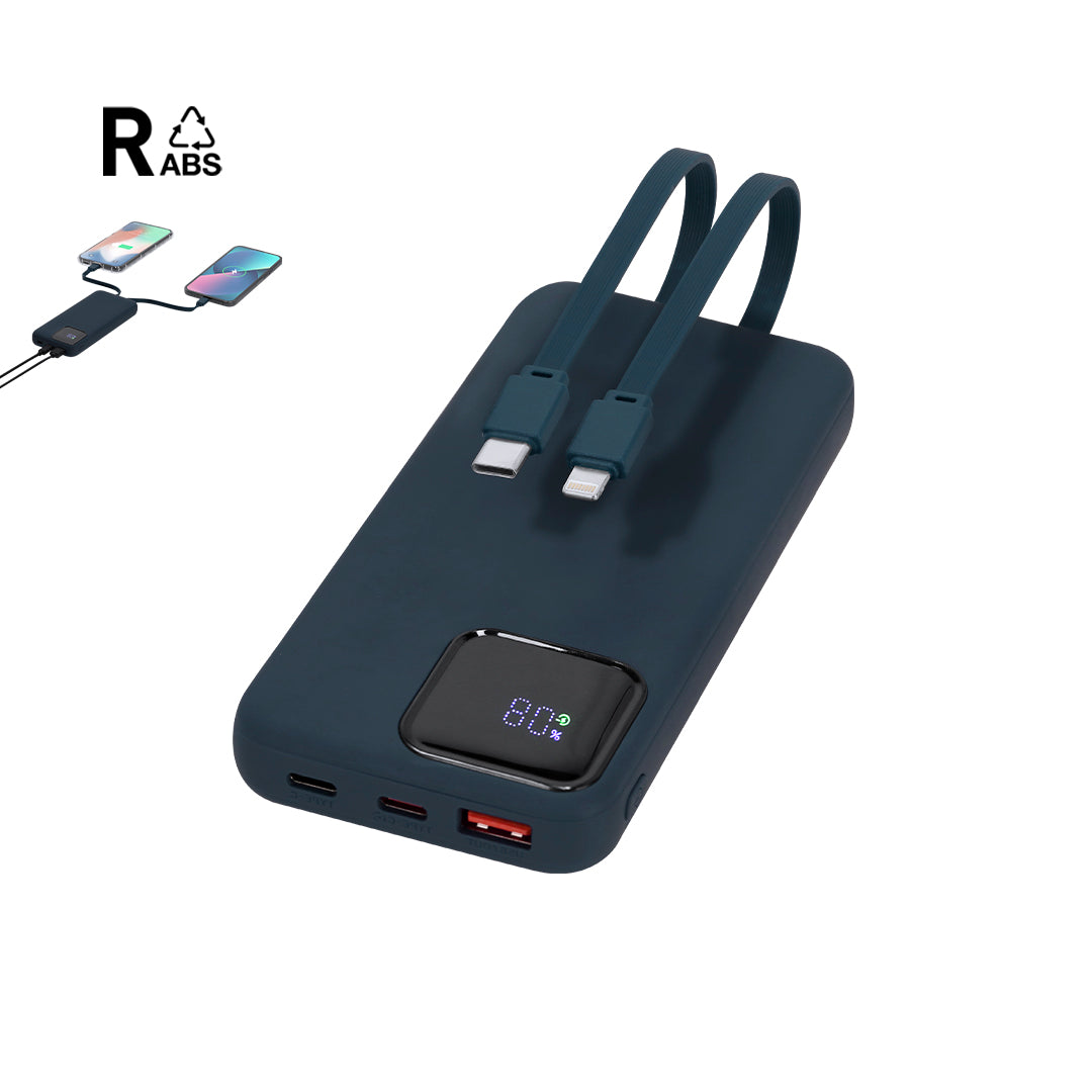 Power Bank sostenible Fatuox de ABS reciclado personalizada para empresas