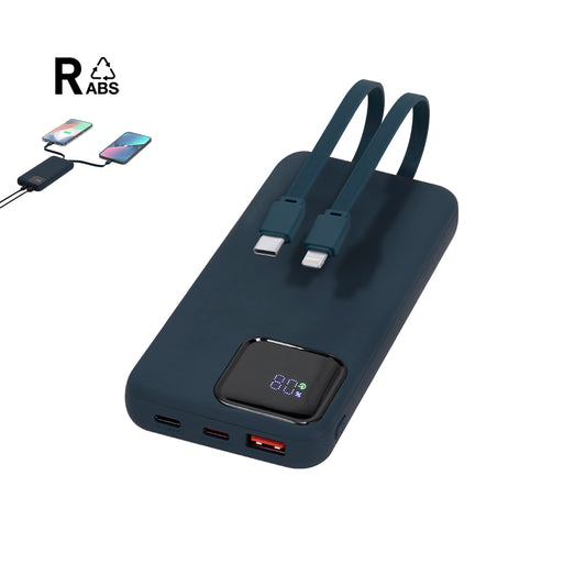 Power Bank sostenible Fatuox de ABS reciclado personalizada para empresas