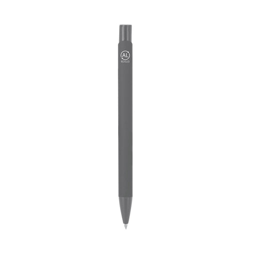 Regalo promocional sostenible con bloc flexible y bolígrafo de aluminio reciclado