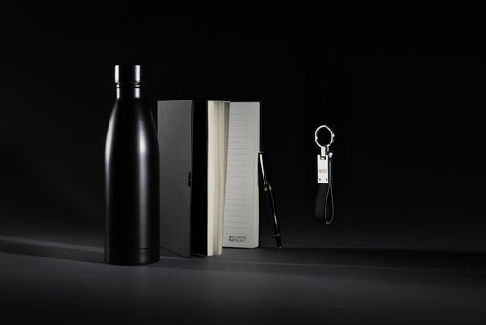 Regalo promocional sostenible con materiales reciclados y certificación RCS