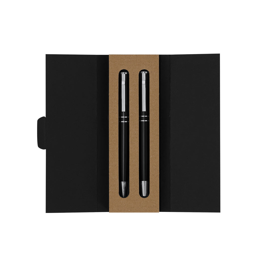 Set Yonder con bolígrafo y roller para merchandising ecológico corporativo
