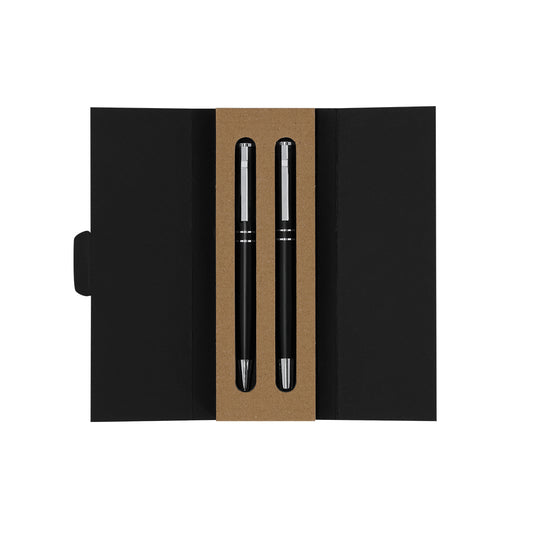 Set Yonder con bolígrafo y roller para merchandising ecológico corporativo