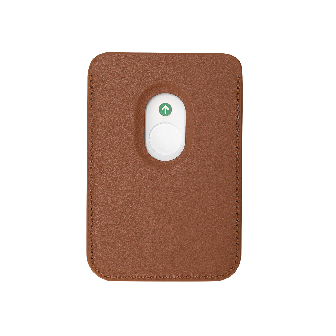 Regalo promocional sostenible con tarjetero magnético de PU reciclada