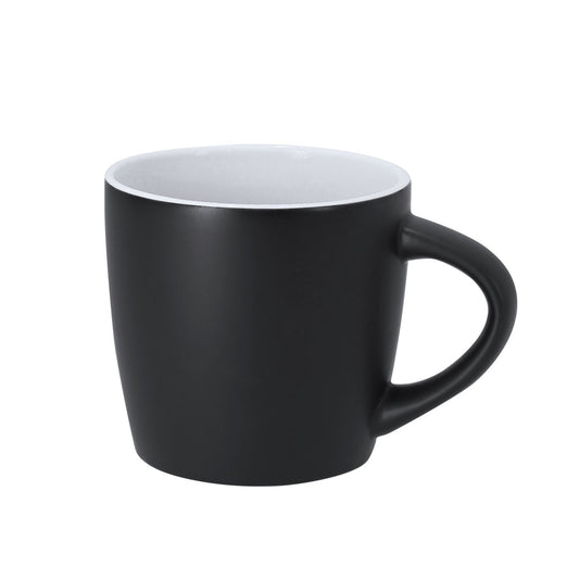 Taza Bibarsi blanca con diseño bicolor para merchandising para empresas