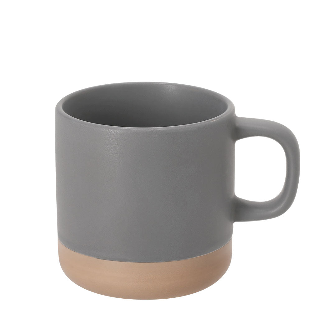 Regalo promocional sostenible con taza de cerámica y base sin esmaltar