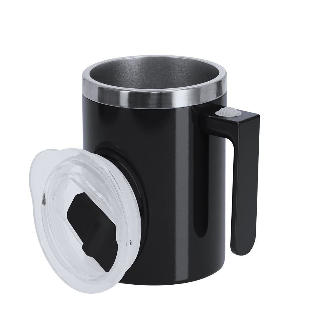 Regalo corporativo con taza mezcladora y tapa con boquilla deslizante