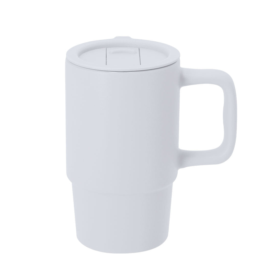 Taza Ronsyn blanca para regalos corporativos sostenibles