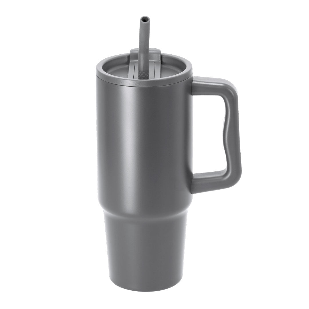 Taza Yukon gris personalizada con logo para merchandising para empresas