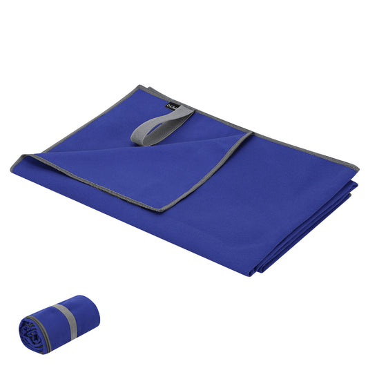 Toalla Jutiul azul de RPET para regalos corporativos sostenibles