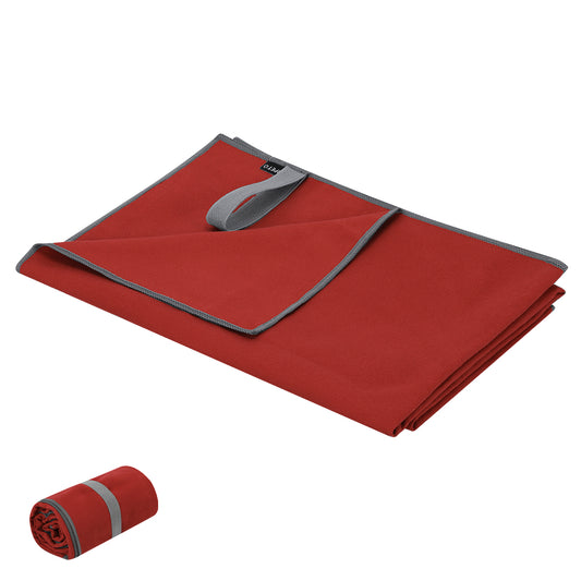 Toalla Jutiul roja ultra absorbente para productos promocionales personalizados