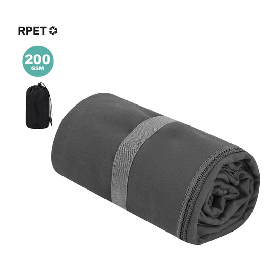 Toalla sostenible Jutiul RPET personalizada para empresas
