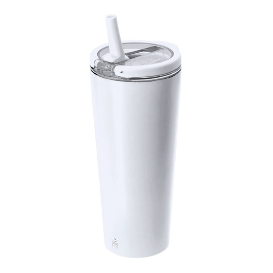 Vaso Calten blanco de acero reciclado para regalos corporativos